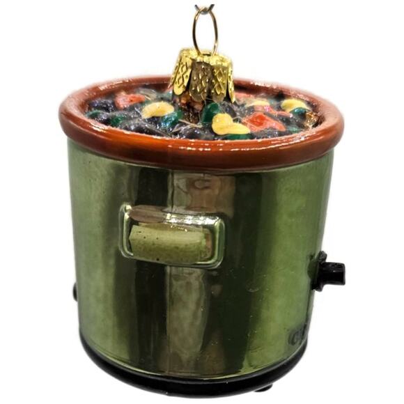 Crock Pot Slow Cooker Kitchen Ornament Cody Foster Glass Christmas Decoration - Picture 7 of 8